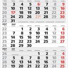 Kalender für 2027, zeigt Mai bis Juli. Markiert sind Feiertage wie Christi Himmelfahrt am 6. Mai und Pfingstmontag am 17. Mai.