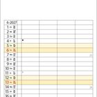 Kalender für Juni 2027, mit Wochentagen und Daten, einige Zeilen sind gelb markiert. Feiertage und Notizen am Ende.