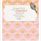 Kalenderseite: "Woraus auch immer unsere Seelen gemacht sind, seine und meine sind dasselbe." – Emily Brontë. Hintergrund: Muster.