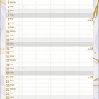 Kalenderseite für Juni 2027 mit Wochentagen, Kalenderwochen 23 bis 26, und Abschnitt "Notizen". Hintergrund in Lila und Gold.