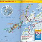 Extra Faltkarte, viele Highlight-Karten zur Orientierung. Karte der Lofoten in Norwegen mit Routen und Orten.