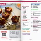 INHALT: Kapitel zu Sightseeing, Erlebnistouren, Essen & Trinken, Shoppen & Feiern. Links Mousse au Chocolat auf Tellern.