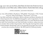 Zitat von Astrid Lindgren aus "Karlsson vom Dach" und Rezept für Zimtgebäck mit Zutaten und Anleitung. QR-Code unten.