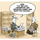 Eine Illustration: Zwei Männer, Büroumgebung, Sprechblase: "Nein. Tut mir leid. Judenwitze und jüdischer Humor sind nicht das Gleiche..."