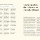 "Energiequellen, die Lebenskraft entstehen lassen." Tabelle zeigt Energieformen wie physikalisch, biologisch und spirituell. Kapitel 4.