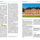 **Titel:**

Klützer Winkel, Klütz

**Linke Seite:**

- **Überschrift:** Klütz mit Schloss Bothmer
- **Text:** Beschreibung historischer Gebäude und Sehenswürdigkeiten in Klütz, darunter eine gotische Kirche, das Bothmersche Mausoleum und Schloss Bothmer.

**Rechte Seite:**

- **Überschrift:** No specific title for the right side.
- **Text:** Weitere touristische Attraktionen, darunter die Aussichtsplattform am Hohen Schönberg und die Alte Molkerei.

**Bildbeschreibung:**
Großes, rotes Schloss mit symmetrischer Fassade und einem gepflegten Rasen davor.