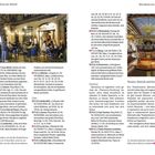 Seiten 90-91: Verschiedene Lokaltipps in Barcelona, darunter Bars, Clubs und Konzerte. Rechts Fotos von Dining und einem Theater.