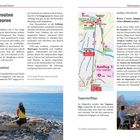 "Reiserouten und Touren", "Verkehrsmittel", "Ausflug 1: Vier Gärten", "Tagesausflüge". Eine Karte und Foto zeigen Natur und Meer.