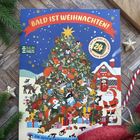 "Bald ist Weihnachten!", "Mit 24 Mini-Büchern und einem Puzzle", "Ein Adventskalender mit". Festlicher Weihnachtsbaum mit Tieren.