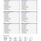 Inhaltsverzeichnis mit Kapiteln zu verschiedenen Themen und Seitenzahlen. Symbole für verschiedene Aktivitäten.