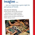 31 – A Game Night. Imagine you are organizing a game night. Bild von vier Personen, die ein Gesellschaftsspiel spielen.