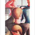 Juni-Kalender: Illustration von vier Personen in geometrischem Stil, zwei in Rückenansicht, eine im Vordergrund.