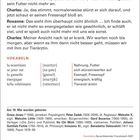 "Titus ist krank!", Gespräch über einen kranken Hund. Vokabeln mit französischer Aussprache. Geburtstage am 19. Mai.