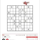Kalender vom 8. bis 9. Mai, Samstag, Muttertag, Sonntag. Enthält ein Sudoku-Rätsel und ein kleines rotes Drachen-Logo.