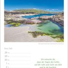 Ich wünsche dir, dass der Segen des Lichts auf dir ruht und Licht um dich und in dir leuchtet. Küstenlandschaft mit Strand.