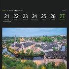 Kalenderwoche 25, Juni. Daten: 21 bis 27, Montag bis Sonntag. Bild: Abtei Neumünster in Luxemburg, umgeben von Natur.