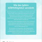 Text: "Wie das Gehirn KÖRPERSIGNALE verstärkt." Unten links steht "24 Mittwoch Februar." Uhrzeiten: "07:18 ☀️ 17:53 22:59 🌔 08:09."