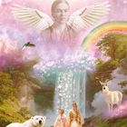 Spirit Guides: Deine kraftvollen Wegbegleiter. Ich öffne mich der liebevollen Präsenz meiner Spirit Guides. Szene: Wasserfall, Regenbogen.