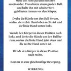 Textanleitung für Qi-Übung "Mit dem Adler fliegen". Blaue Hintergrundgestaltung mit weißem Textfeld.