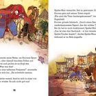 Comic-Illustration: Spider-Man ist in einem Netz gefangen, umgeben von Tieren in Käfigen. Ein Mann mit Speer grinst.