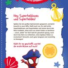 Logo "1. Spideys Spinnennetz". Text ermutigt, vorsichtig durch ein Netz zu gelangen. Spiderman im Piratenkostüm. Station 1.