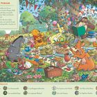 Texte: "Eine sternklare Sommernacht", "Was entdeckst du hier? Zeig es mir!". Illustration: Charaktere sitzen bei Glühwürmchen.