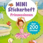 „MINI Stickerheft Prinzessinnen“ ist in großen Lettern geschrieben. Ein Mädchen im Ballettkostüm trägt eine Krone.
