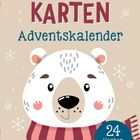 Text: "AFFIRMATIONS-KARTEN Adventskalender", "24 Karten für dich", Logo "arsEdition". Illustration: Bär mit Schal.