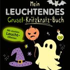 „Mein Leuchtendes Grusel-Kritzkratz-Buch“ steht im Mittelpunkt. Mit Geistern, Kürbissen, Hexenhut und Fledermaus.