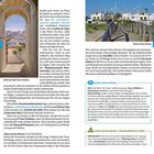 - "Tour 6"
- "Blick auf Vejer de la Frontera"
- "Zahara de los Atunes"
- "096 Zahara de los Atunes"
- "097 Zahara de los Atunes – Camping Bahía de la Plata"

Der Text beschreibt Reiseinformationen über Vejer und Zahara. Das Bild zeigt einen Torbogen mit Blick auf weiße Gebäude und eine Küstenansicht mit Holzsteg.