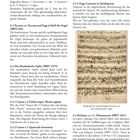 "2. Kompositionen" – Details zu Bachs bekannten Werken, wie die Orchestersuite Nr. 3 und Toccata und Fuge d-Moll. Rechts eine Notenhandschrift.