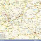Liste der schönsten Reiseziele. Gebiet um Cheb. Viele Ortsnamen und Straßen. "Das Bäderdreieck" unten.