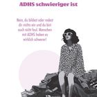 "Wieso der Haushalt mit ADHS schwieriger ist. Menschen mit ADHS haben es wirklich schwerer!" Illustration einer Frau auf Wäsche.