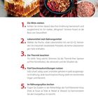 1. Die Mitte stärken. 2. Lebensmittel statt Nahrungsmittel. 3. Thermik beachten. 4. Fünf Geschmacksrichtungen nutzen. 5. Im Nährungszyklus kochen. Links Honigwaben, Mitte Chilischoten, rechts rosa Salz.
