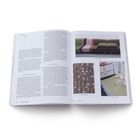 Texte: "Whispering Things", "What If?", "Repeat, 2002", "Confetti, 2013", "Duotone, 2014". Dazu Bilder von Möbeln und Stoffmustern.