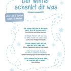 "Der Winter schenkt dir was. Alter: ab 3 Jahren. Dauer: 5 Minuten. Entspannungsgedicht. Schnee fällt leise in der Nacht..."