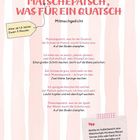 "MATSCH EPATSCH, WAS FÜR EIN QUATSCH" in großen roten Buchstaben. Mitmachgedicht über Matschen im Schnee. Tipp: Matschschale.