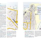 Seite 246, Termoli. Praktische Infos: Verbindungen, Fähren, Parken, Einkaufen. Karten und Straßenmarkierungen in Gelb und Grau.