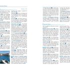 Texte: "Übernachten", "Essen & Trinken", "Hotel Marina", "Boutiquehotel DeGrassi". Foto: Hafen mit Booten, Gebäude im Hintergrund.