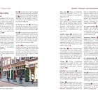 Praktische Infos, Essen & Trinken. Am Zeedijk gibt's viele urige Kneipen. Bild unten: Straßenszene mit klassischen Gebäuden.