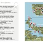 Text über Orte auf Prince Edward Island, darunter Seacow Head, Kildare Capes, Thunder Cove Beach. Karte mit Markierungen.