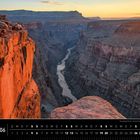 Toroweap Point, Grand Canyon National Park, Arizona; Sonnenuntergang über einer tiefen Schlucht mit roten Felsen.