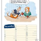 Comic: "Ah - hast du wieder dieses winzige Ohren-Zucken übersehen mit dem er das Ende der Knuddelzeit anzeigt...?" Dezember.