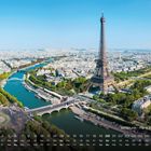 Text: "Eiffelturm - Paris, Frankreich 6". Ein Kalenderblatt mit einer Luftaufnahme von Paris und dem Eiffelturm.