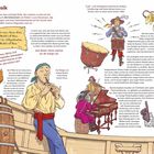 "Piratenmusik. Musik spielte auf Schiffen eine wichtige Rolle. Am meisten wurde mit der Stimme musiziert."  
Illustration mit Piraten beim Musizieren.