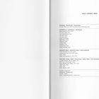 Inhaltsverzeichnis mit Titeln wie "Einleitung", "Installationen", "Meditative Videos" und "Serien Bild, Collage, Objekt". Seitenzahlen rechts.