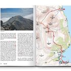 Links ein Text über den Aufstieg zu Goat Fell. Rechts eine topografische Karte mit einer roten Route, Orten und Höhenangaben.