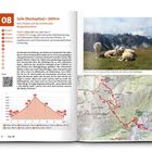 "Saile (Nockspitze) • 2404 m" Tourbeschreibung mit Fotos von Schafen vor Bergen, Höhenprofil und Wanderkarte.