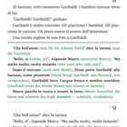 "Eine englische Touristin macht ein Foto von Garibaldi." Zahl 8 und 9. Dialoge über Garibaldi den Esel und eine Marktszene.