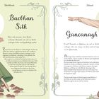 Zwei Illustrationen in warmen Farben: Links ein Paar in Tanzpose, rechts ein Mann, der aufrecht und gestikulierend steht.